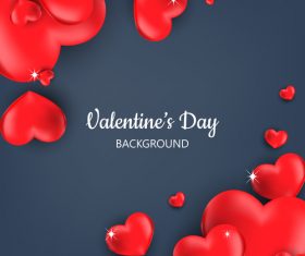 Shiny heart shape with valentines day vectors 02
