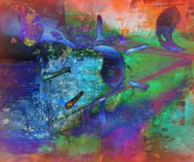 Shooting bright-colored oil paintings Stock Photo 03