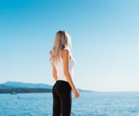 Slim Fit Healthy Young Girl Stock Photo