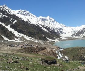 Snow mountain scenery Stock Photo 01