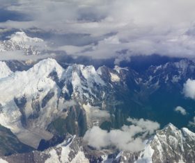 Snow mountain scenery Stock Photo 02