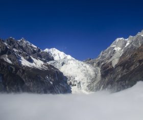 Snow mountain scenery Stock Photo 04