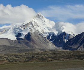 Snow mountain scenery Stock Photo 05