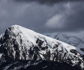 Snow mountain scenery Stock Photo 08