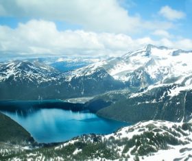 Snow mountain scenery Stock Photo 11