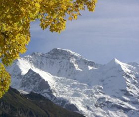 Snow mountain scenery Stock Photo 13