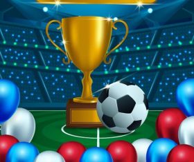 Soccer cup design vectors 03