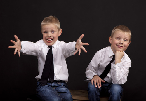 Stock Photo Twin brothers 03