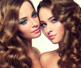 Stock Photo Twin sisters 02