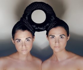 Stock Photo Twin sisters 10