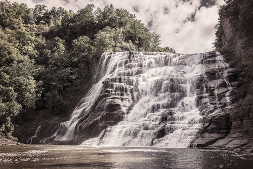 Summer Waterfall Stock Photo