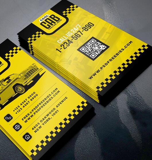 Taxi Cab Service PSD Business Card Template