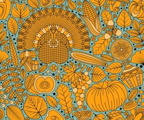 Thanksgiving Day seamless pattern vector