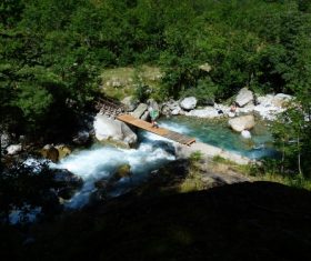 Torrential mountain streams Stock Photo 02