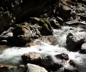 Torrential mountain streams Stock Photo 06