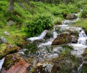 Torrential mountain streams Stock Photo 07