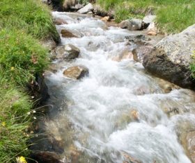 Torrential mountain streams Stock Photo 10