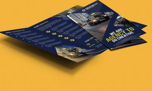 Trifold Business Brochure Cover PSD Template