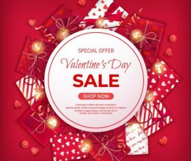 Valentine day discount sale red vectors 02