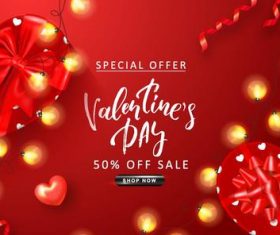 Valentine day discount sale red vectors 03
