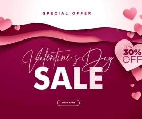 Valentines day big sale design vector 01