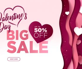 Valentines day big sale design vector 02