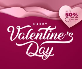 Valentines day big sale design vector 03