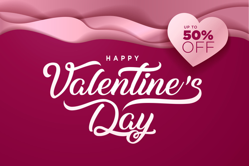 Valentines day big sale design vector 03