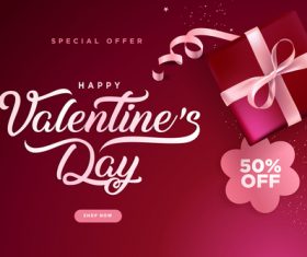Valentines day big sale design vector 04