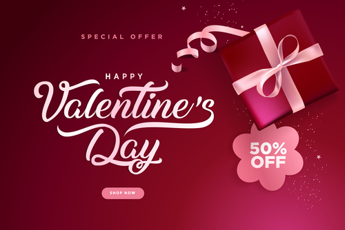 Valentines day big sale design vector 04
