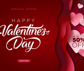 Valentines day big sale design vector 05