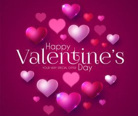 Valentines day festival purple background vector
