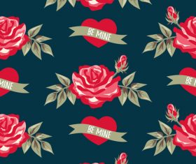Valentines day pattern seamless vectors set 01