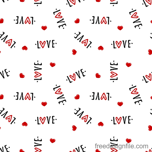 Valentines day pattern seamless vectors set 02