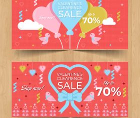 Valentines day sale discount coupon vector 01