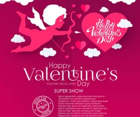 Valentines day sale discount poster vectors 06