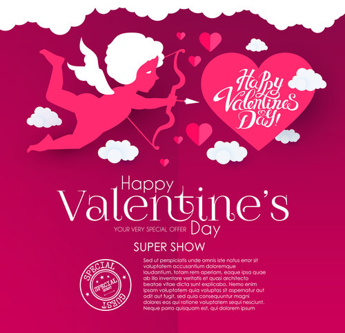 Valentines day sale discount poster vectors 06