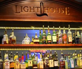 Various alcoholic drinks Stock Photo