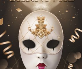 Venice Carnival Music Club Poster Template vector 02