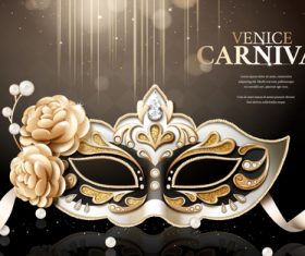 Venice carnival party poster template vectors 01