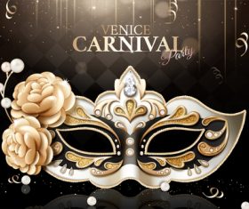 Venice carnival party poster template vectors 02