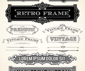 Vintage Labels and Ornaments with frames vector
