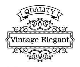 Vintage elegant frame decor vectors 01