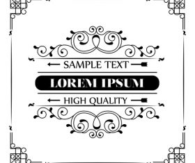 Vintage elegant frame decor vectors 04