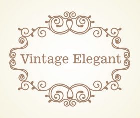 Vintage elegant frame decor vectors 06