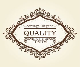 Vintage elegant frame decor vectors 08