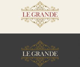 Vintage luxury labels template vectors 01