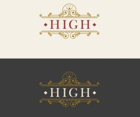 Vintage luxury labels template vectors 03