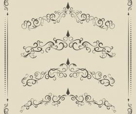 Vintage ornament with decor frame vector