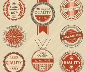 Vintage styles badge design vectors 02